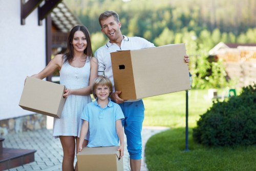 Careful packing of fragile household items for a Chelsea removal