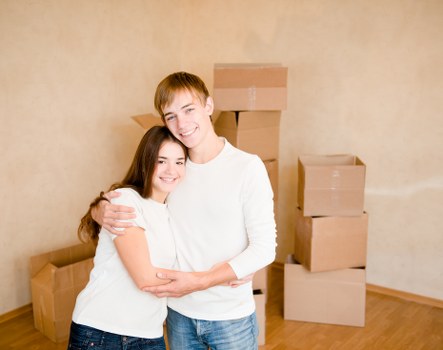 Loading furniture into a moving truck in Chelsea