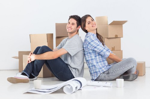 Commercial movers preparing for a local Chelsea office move