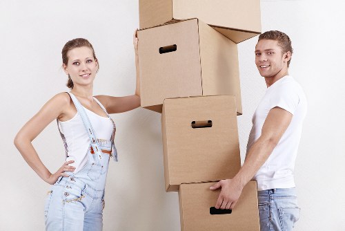 Chelsea movers planning a careful relocation in a residential area